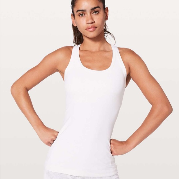 lululemon athletica Tops - Lululemon Cool Racerback Tank – White – Size 6